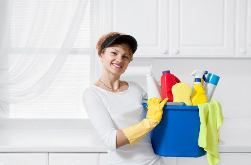 Kitchen and bathroom domestic cleaning in a Kentishtown property