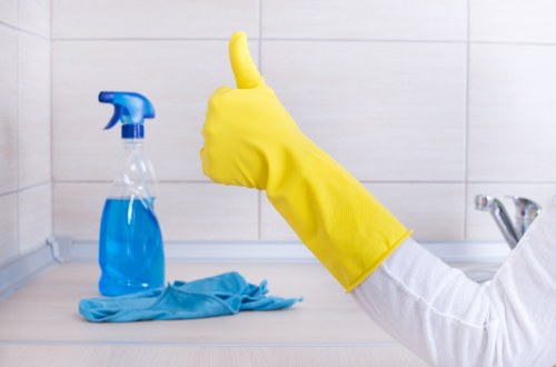 Local cleaning team handling a same-day Airbnb changeover