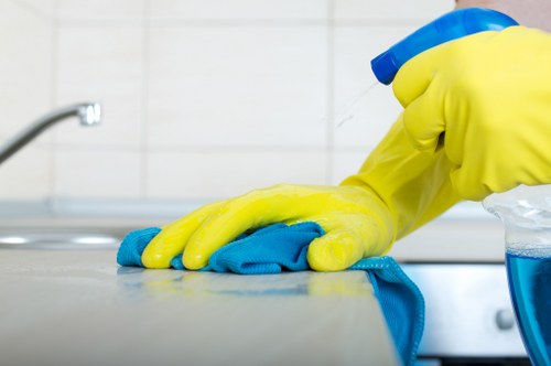 Deep carpet cleaning equipment used in a Kentishtown property hallway