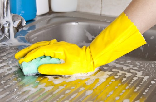 Deep cleaning tile and grout on a hard floor in Kentishtown